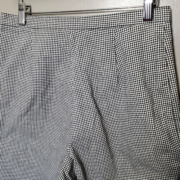 Dressbarn Gingham Pants Women's Size 10 Black White Ankle Capri Stretch - Picture 5 of 10